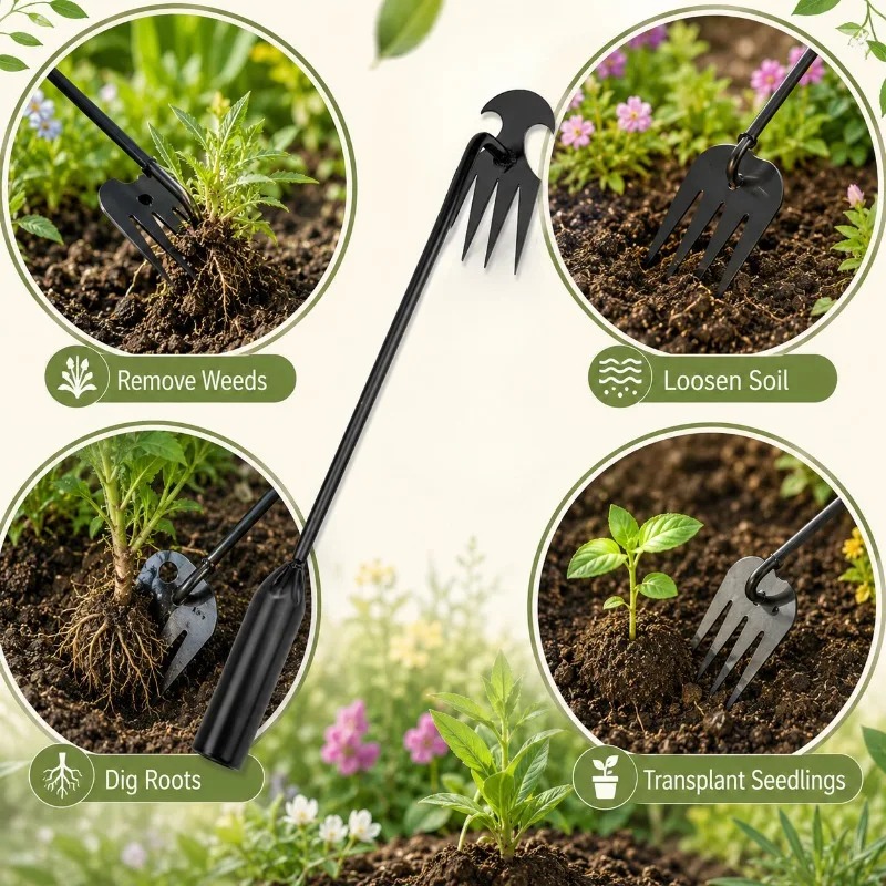 2 in 1 Garden Rake Manual Seed - Gardening Tools Hand 评论和价格