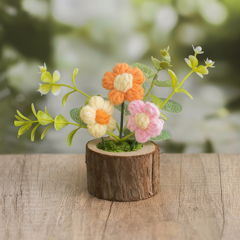 1Pc Crochet Flowers Cute Knitt - Gardening Tools Cute 评论和价格