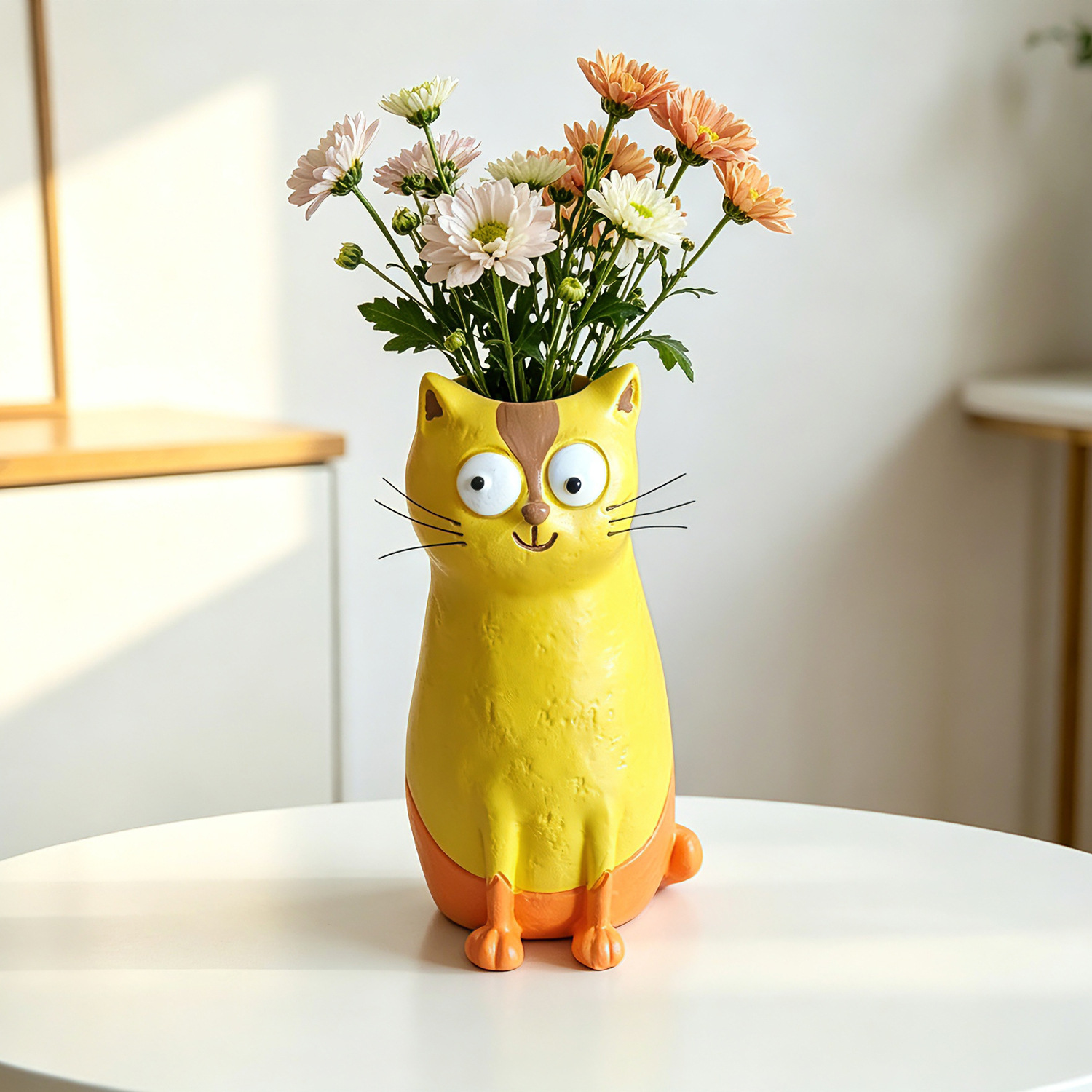 Creative Resin Cat Vase Quirky - Gardening Tools Cute 评论和价格
