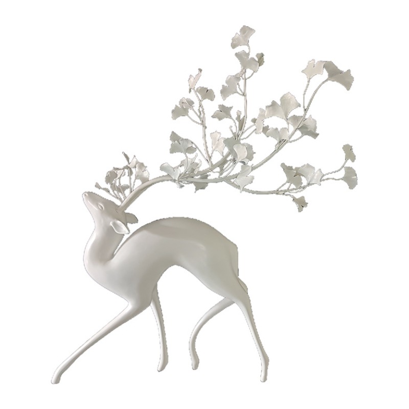 Deer sculpture metal ginkgo bi - Gardening Tools Sketch 评论和价格