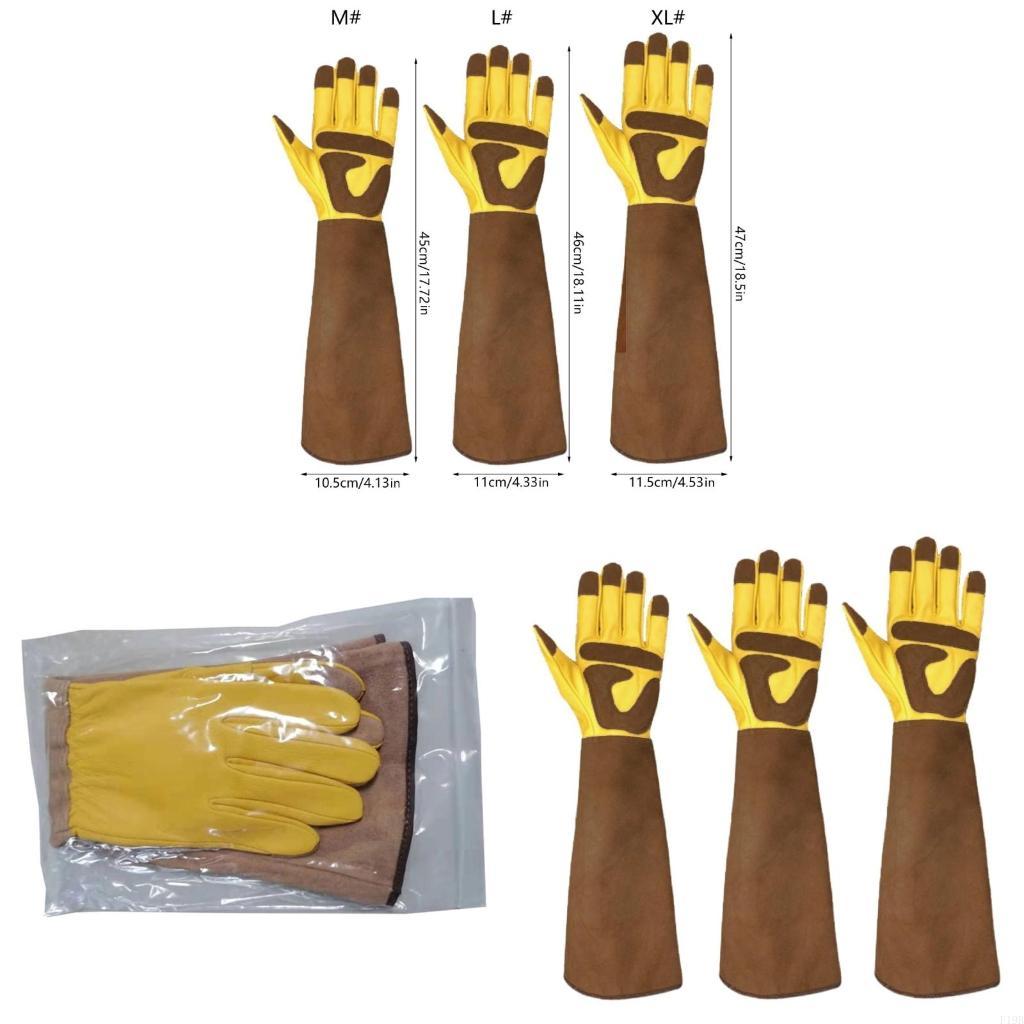 F19B 1 Pair Long Gardening Glo - Garden Gloves Thorn Proof 评论和价格