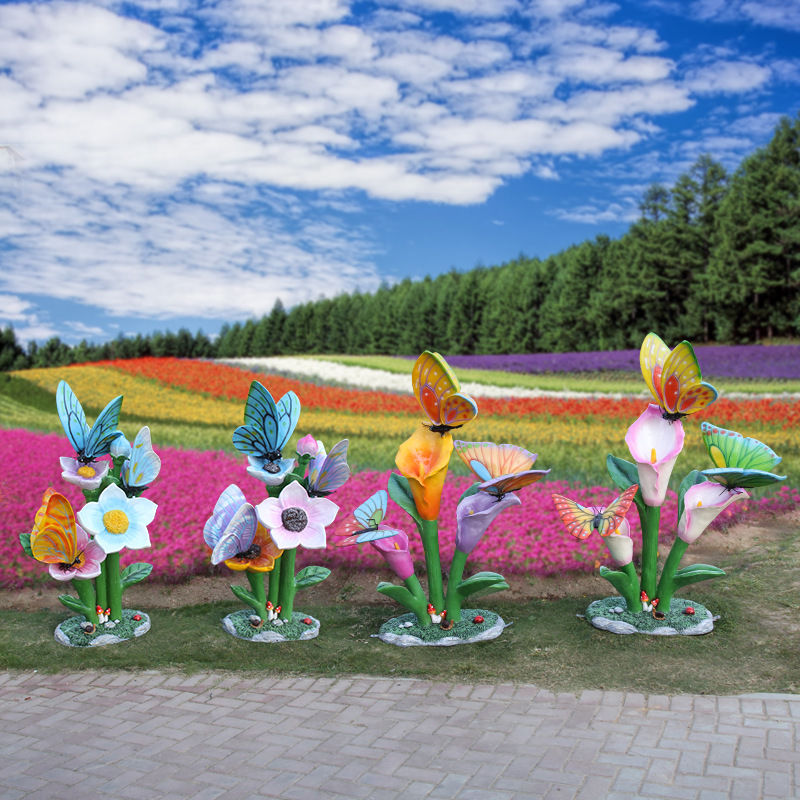 Outdoor butterfly flower sculp - Gardening Tools Sketch 评论和价格