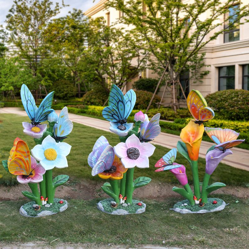 Outdoor butterfly flower sculp - Gardening Tools Sketch 评论和价格