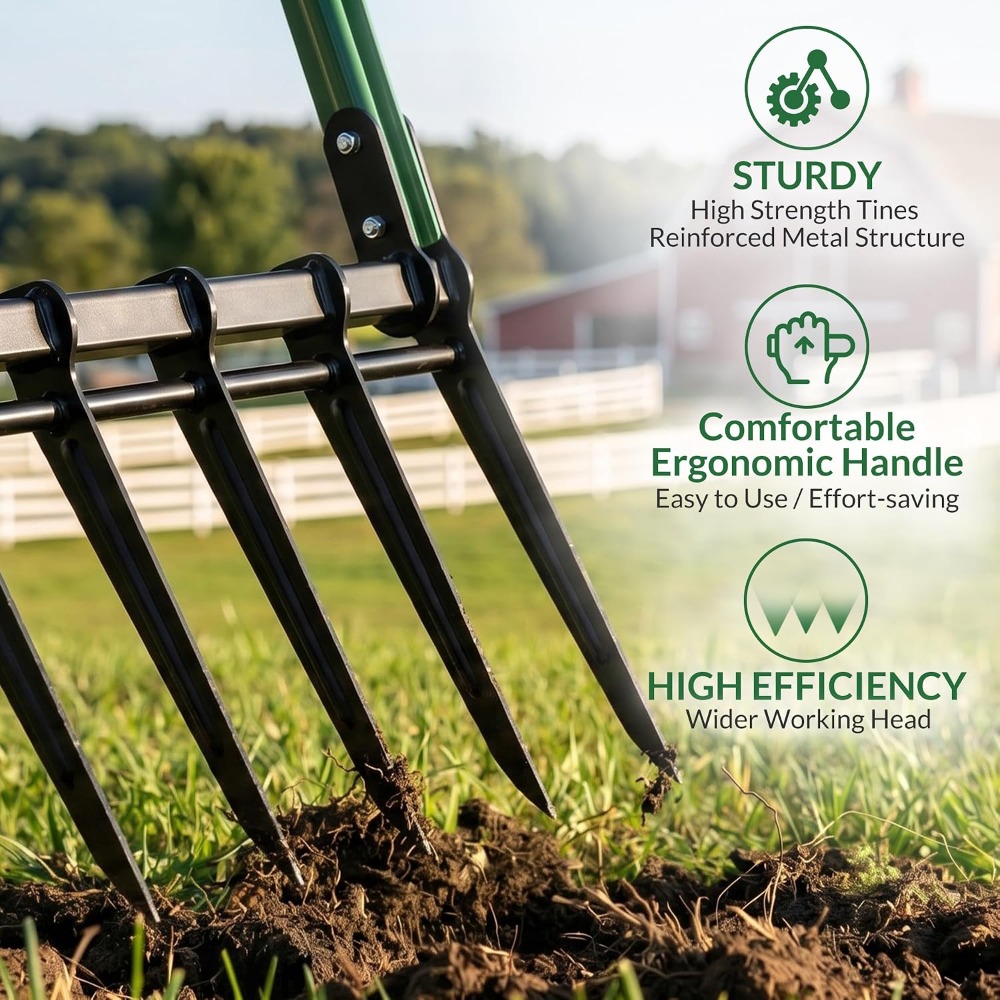 Heavy Duty 5-Tine Broad Fork G - Gardening Tools Heavy Duty 评论和价格