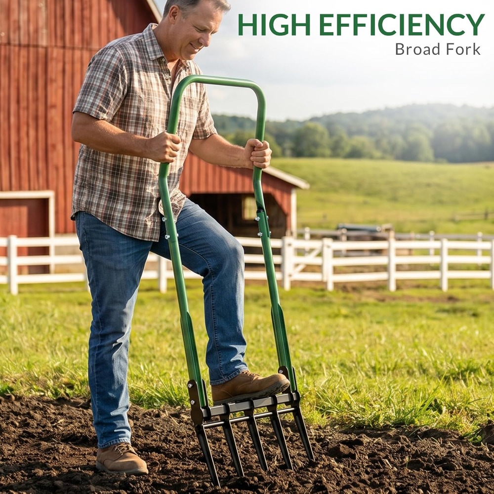 Heavy Duty 5-Tine Broad Fork G - Gardening Tools Heavy Duty 评论和价格