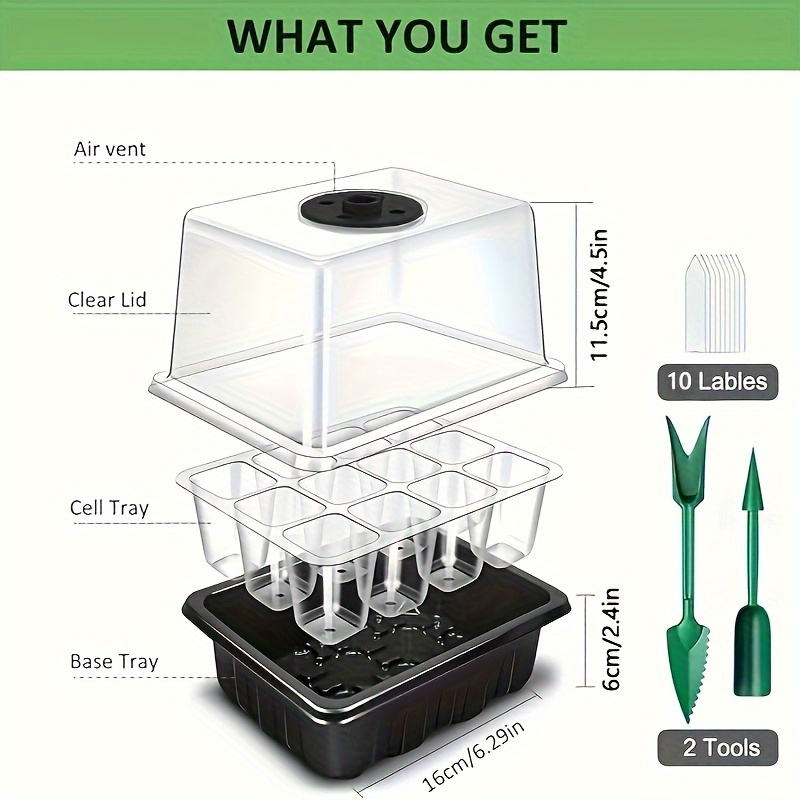 1/2/3-Pack 12/24/36-Cell Seed  - Led Grow Light 评论和价格