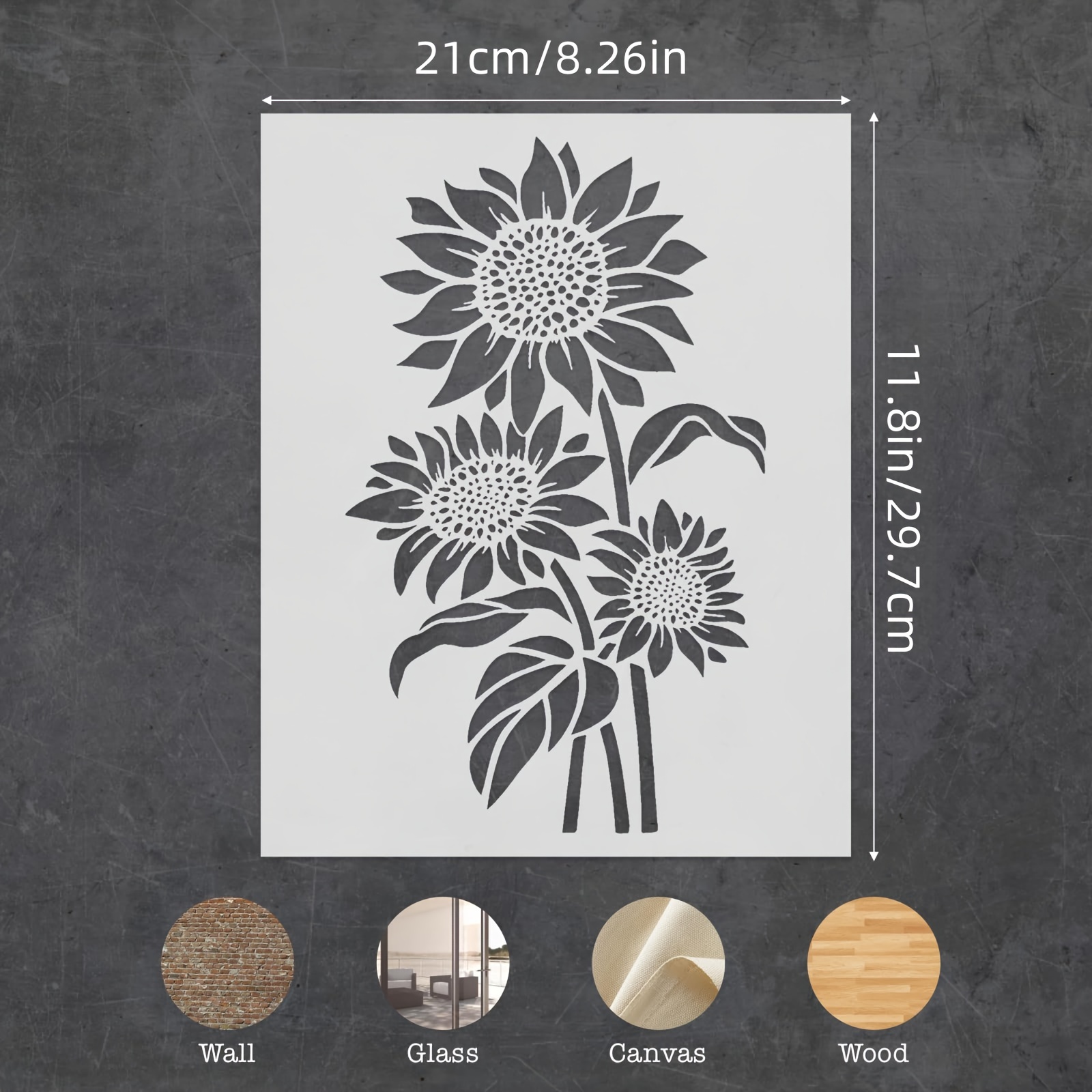 A4 Size Reusable DIY Sunflower - Gardening Tools Sketch 评论和价格