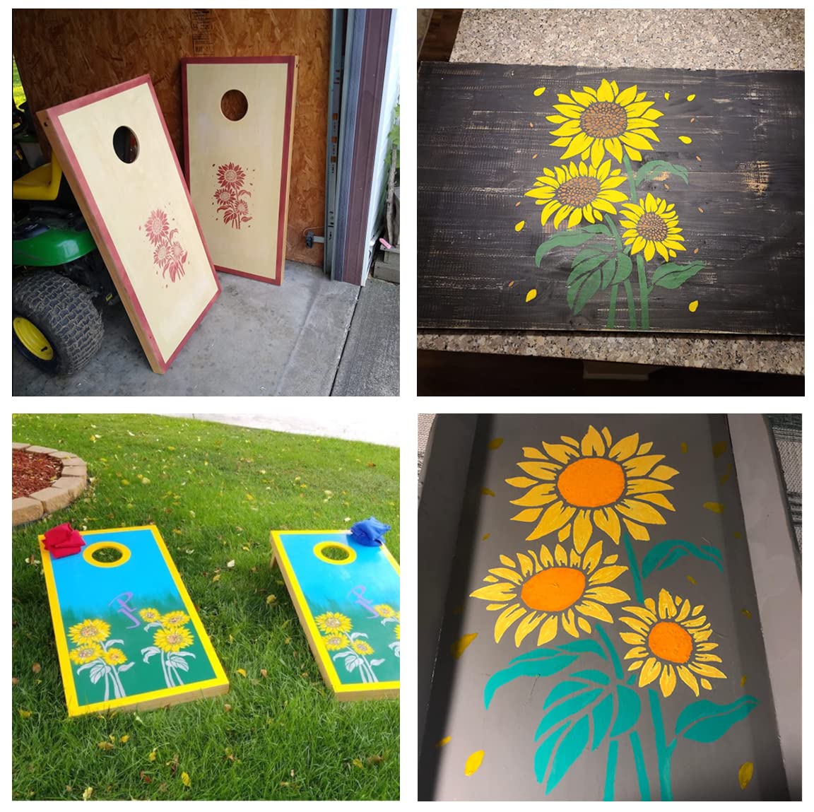 A4 Size Reusable DIY Sunflower - Gardening Tools Sketch 评论和价格