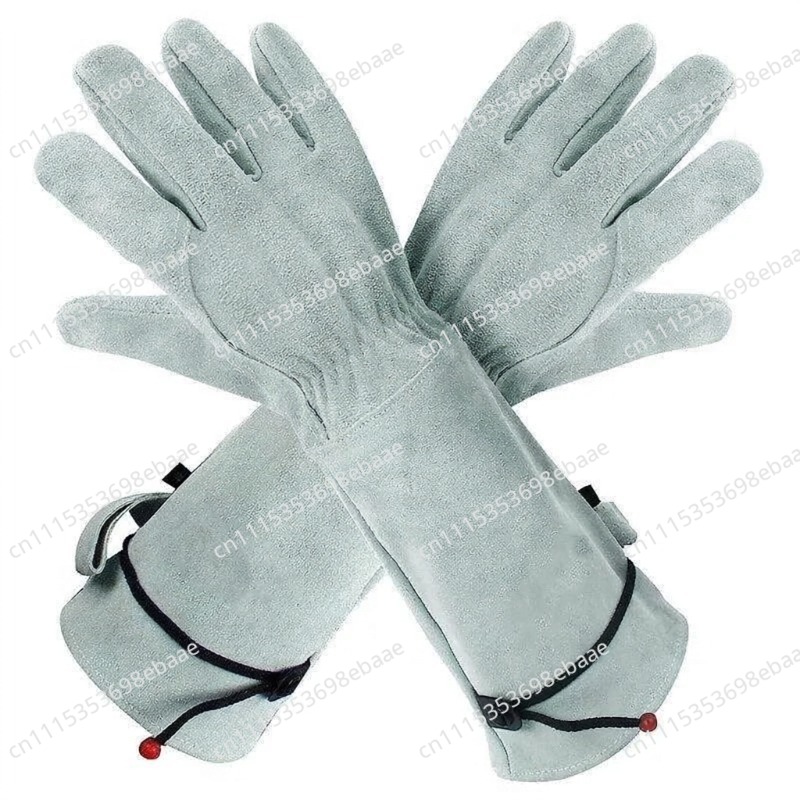 Long Cowhide Gardening Gloves, - Garden Gloves Thorn Proof 评论和价格