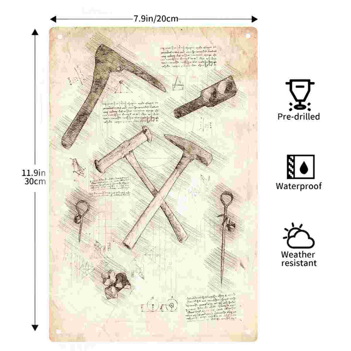 2D FLAT 1pc Vintage Hammer Too - Gardening Tools Sketch 评论和价格