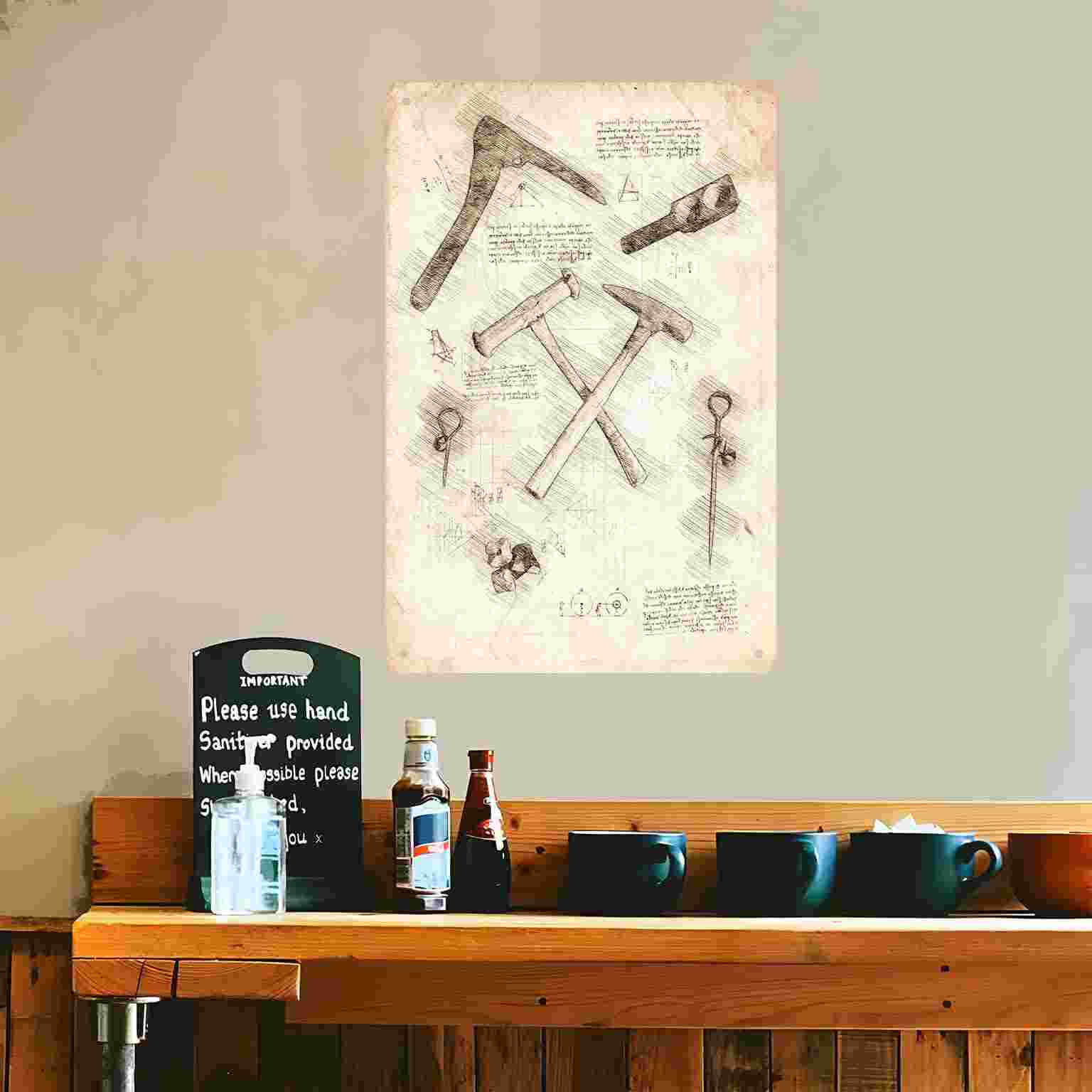 2D FLAT 1pc Vintage Hammer Too - Gardening Tools Sketch 评论和价格