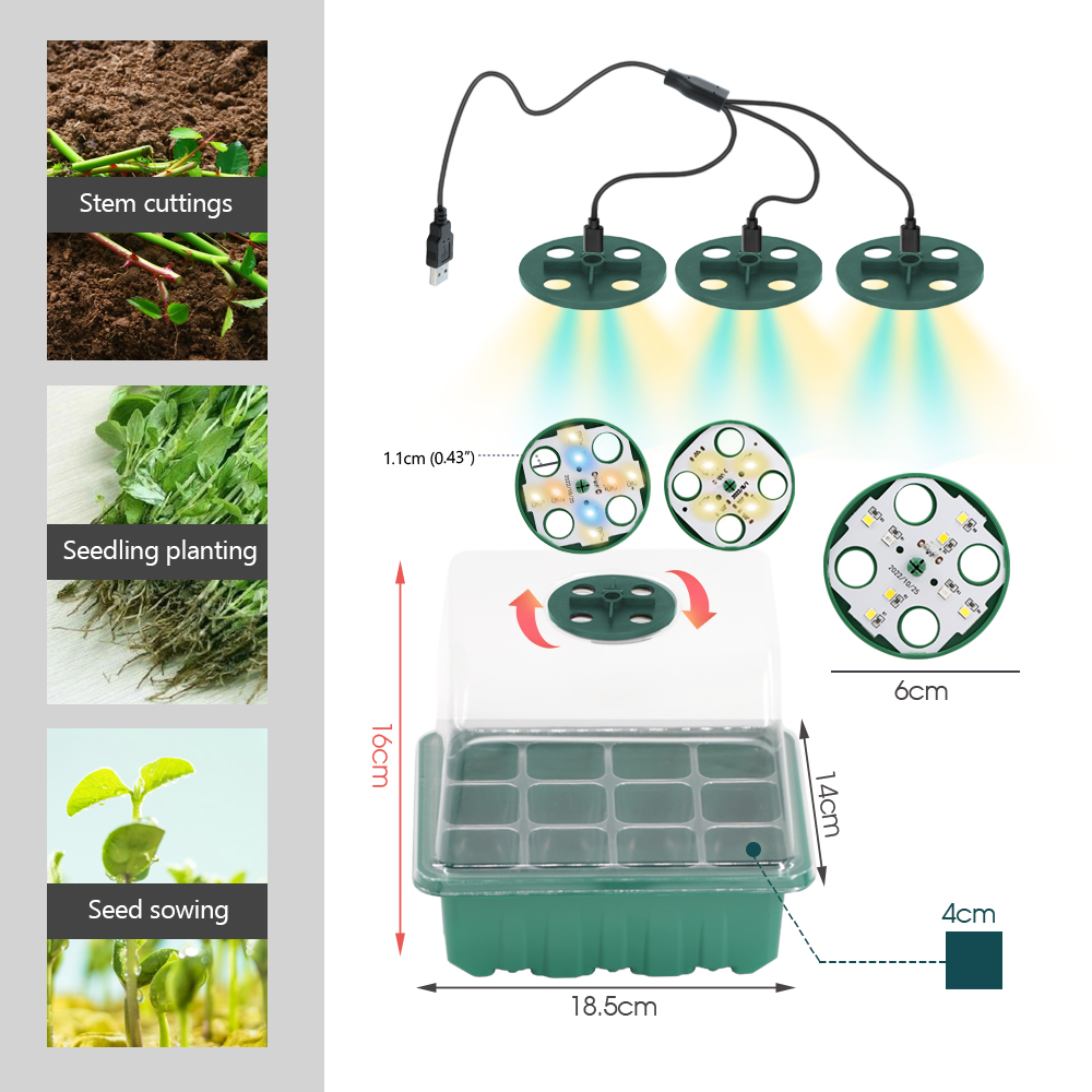 LED Nursery Pots with Grow Lig - Seed Starter Trays 评论和价格