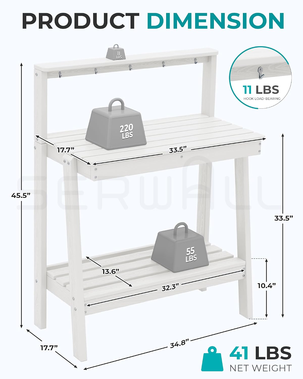 Outdoor Potting Bench with Sto - Gardening Tools Heavy Duty 评论和价格