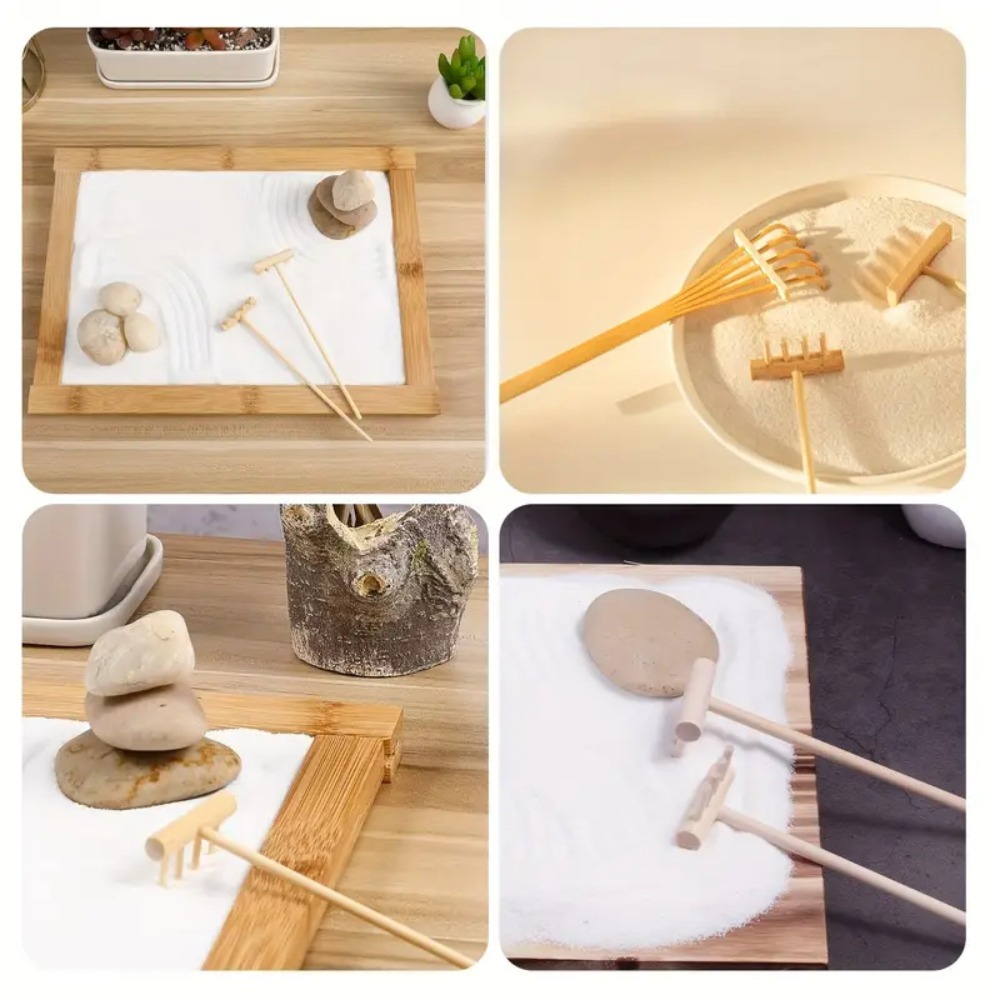 6pcs Mini Bamboo Rake Set for  - Gardening Tools Japan 评论和价格