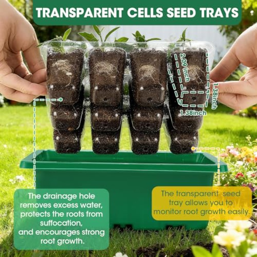 5 Packs Seed Starter Tray with - Seed Starter Trays 评论和价格